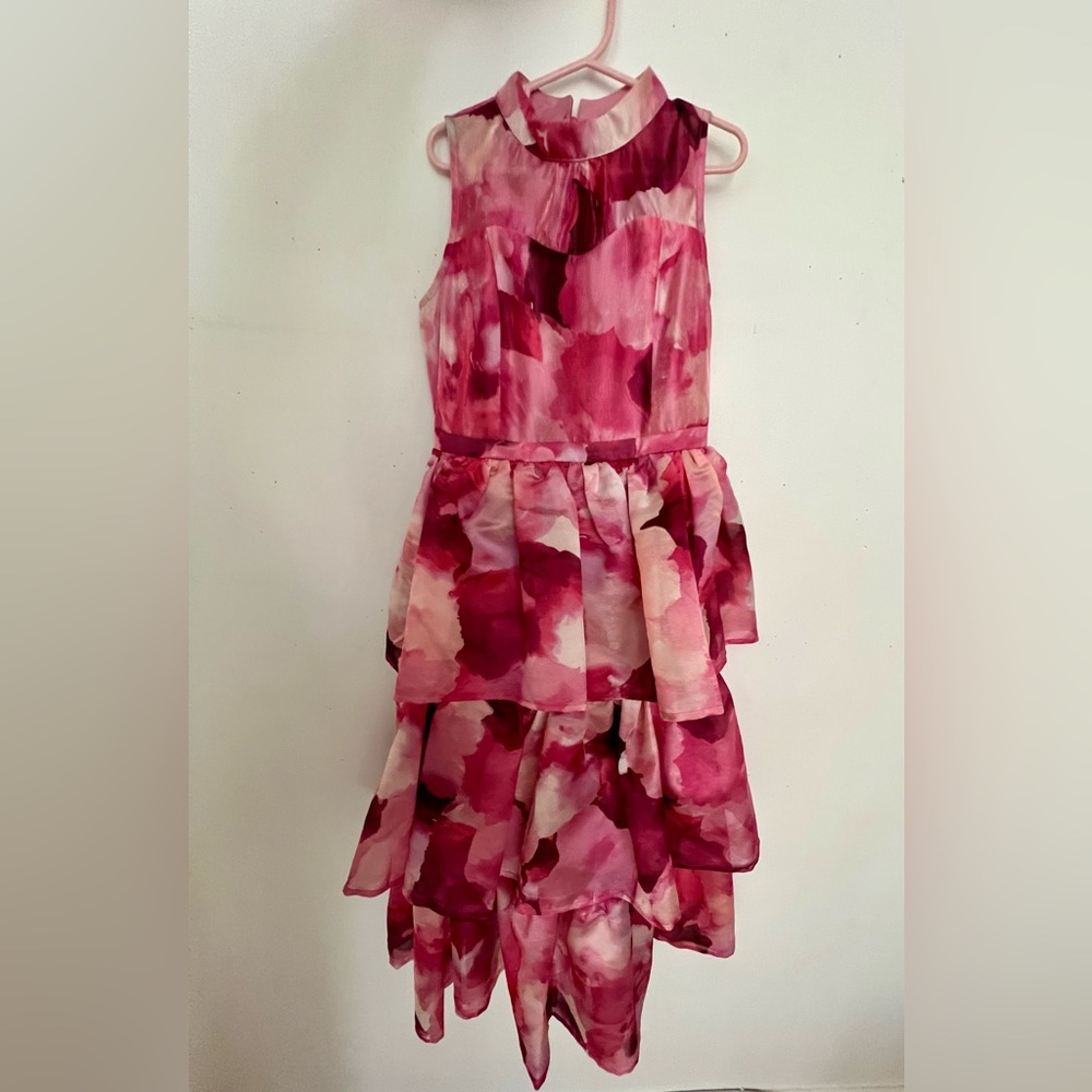 Speechless Girl Pink and White Floral tiered maxi Dress - Picture 2 of 5